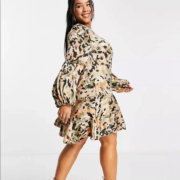 ASOS Curve | Dresses | Outrageous Fortune Plus Floral Mini Dress With  Balloon Sleeves In Multi | Poshmark